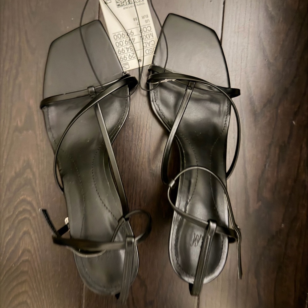 H&M Black Strappy Sandals
